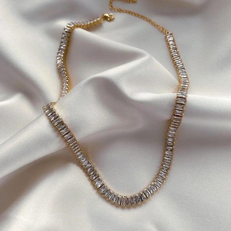 Gold Tennis Necklace