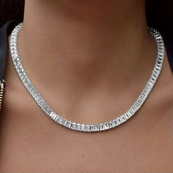 Silver Tennis Necklace