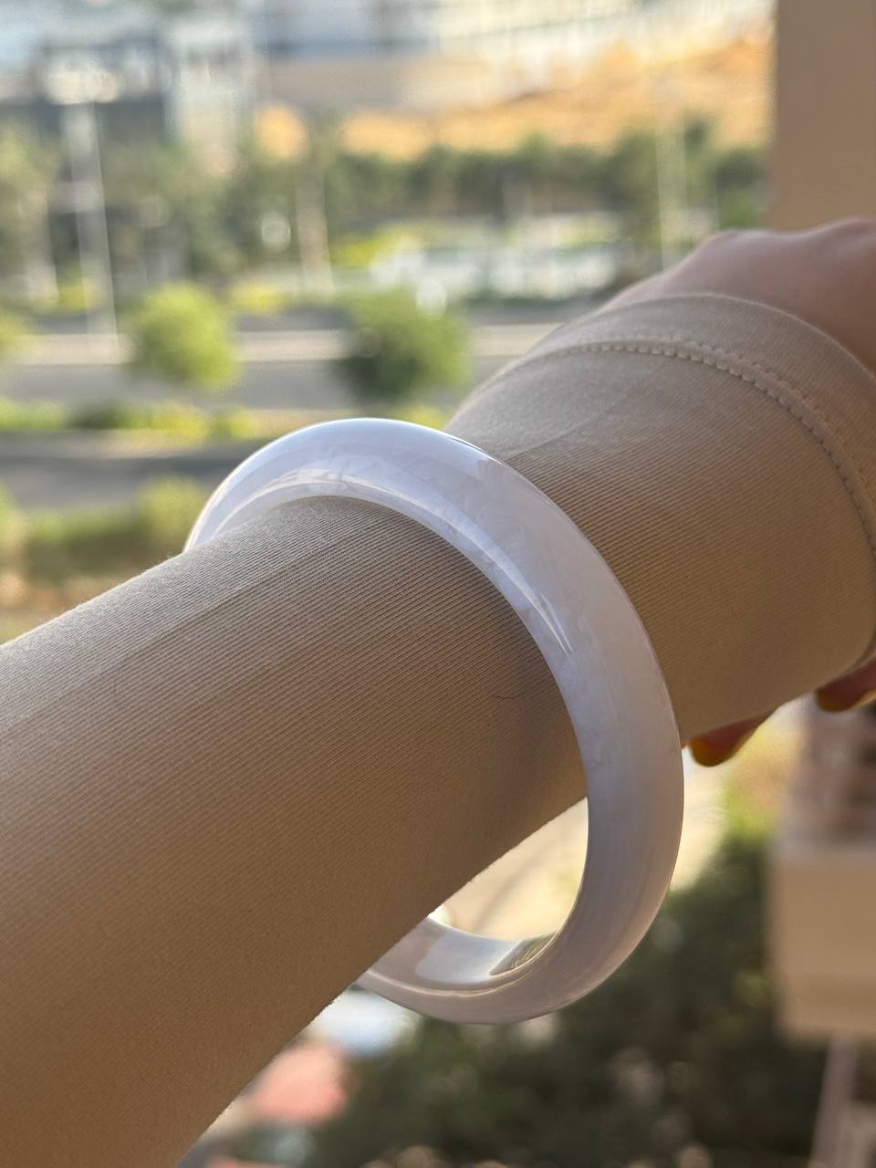 White Acrylic Bangle