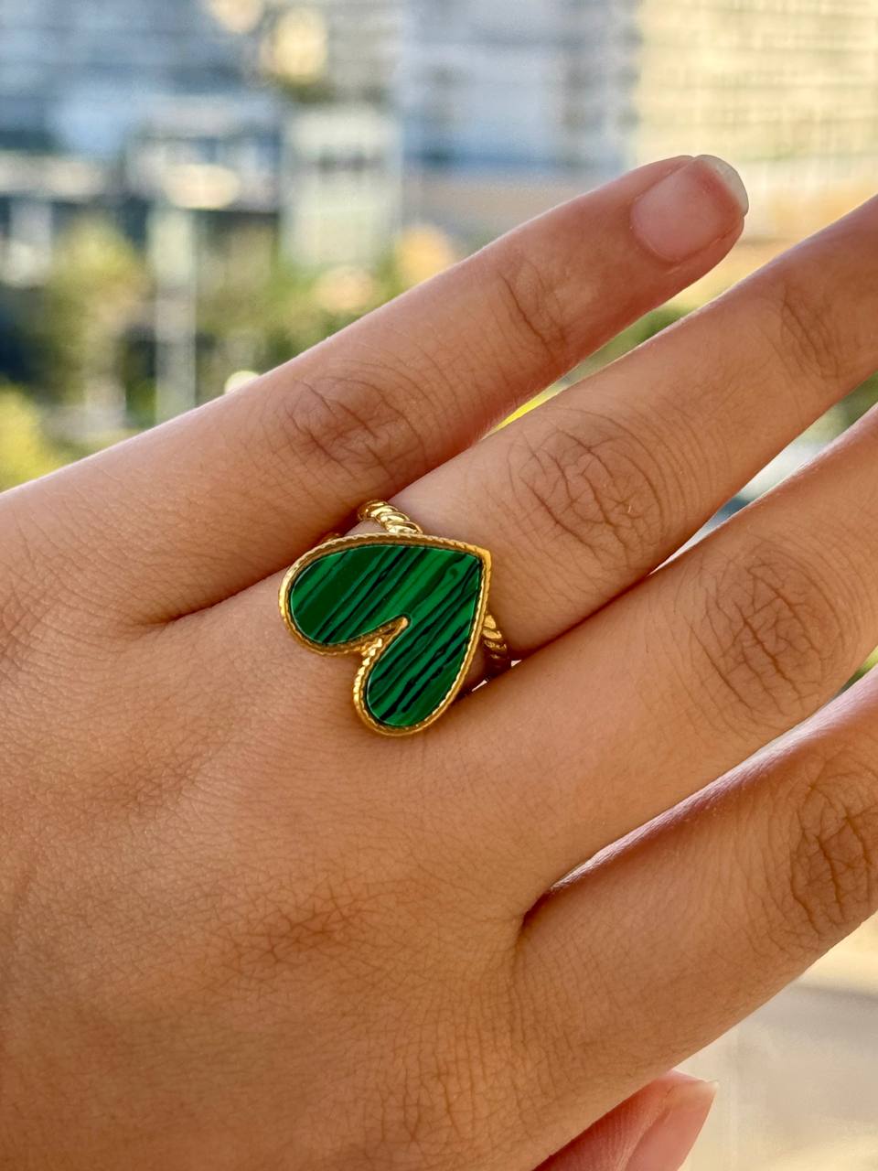 Green Heart Ring