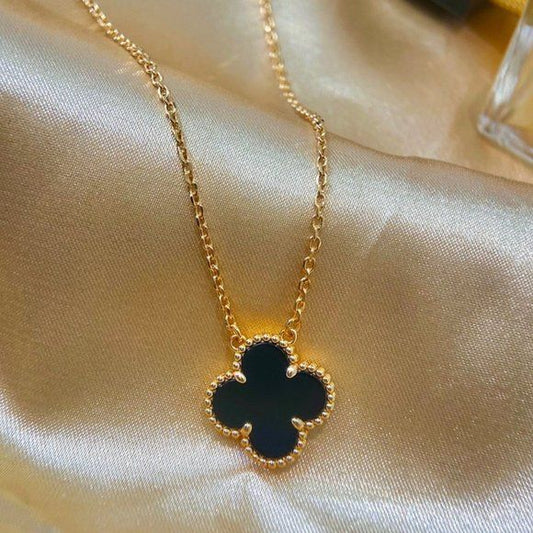 Mini Black Van Cleef Necklace