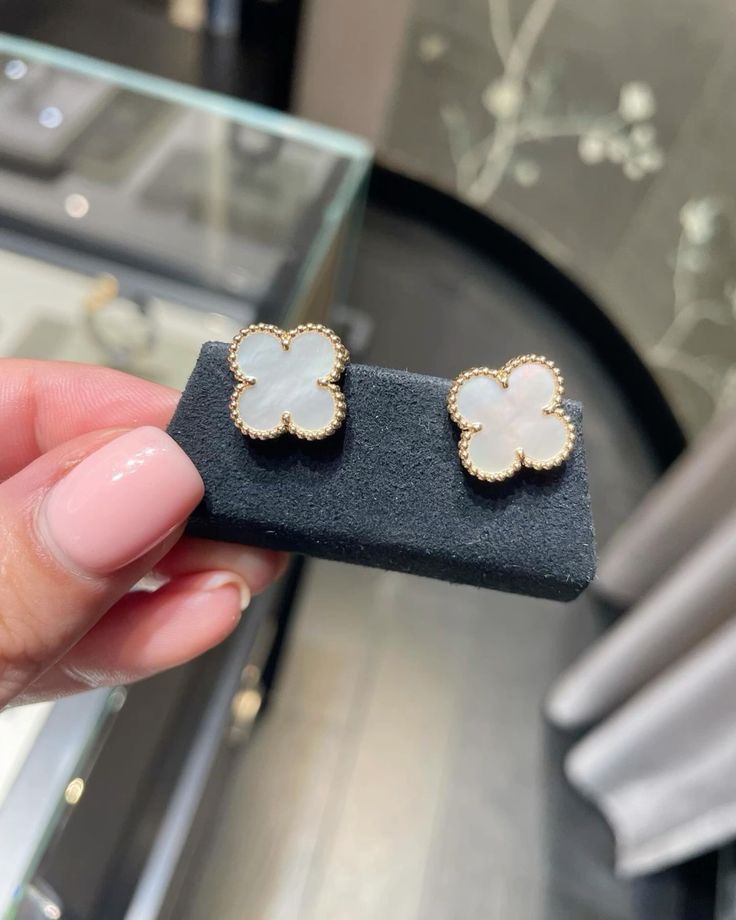 White Van Cleef Earrings