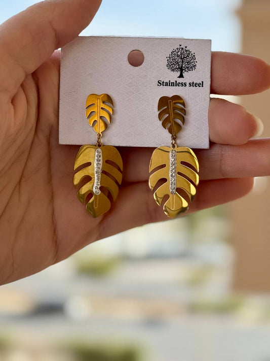 Double Leaves Earrings